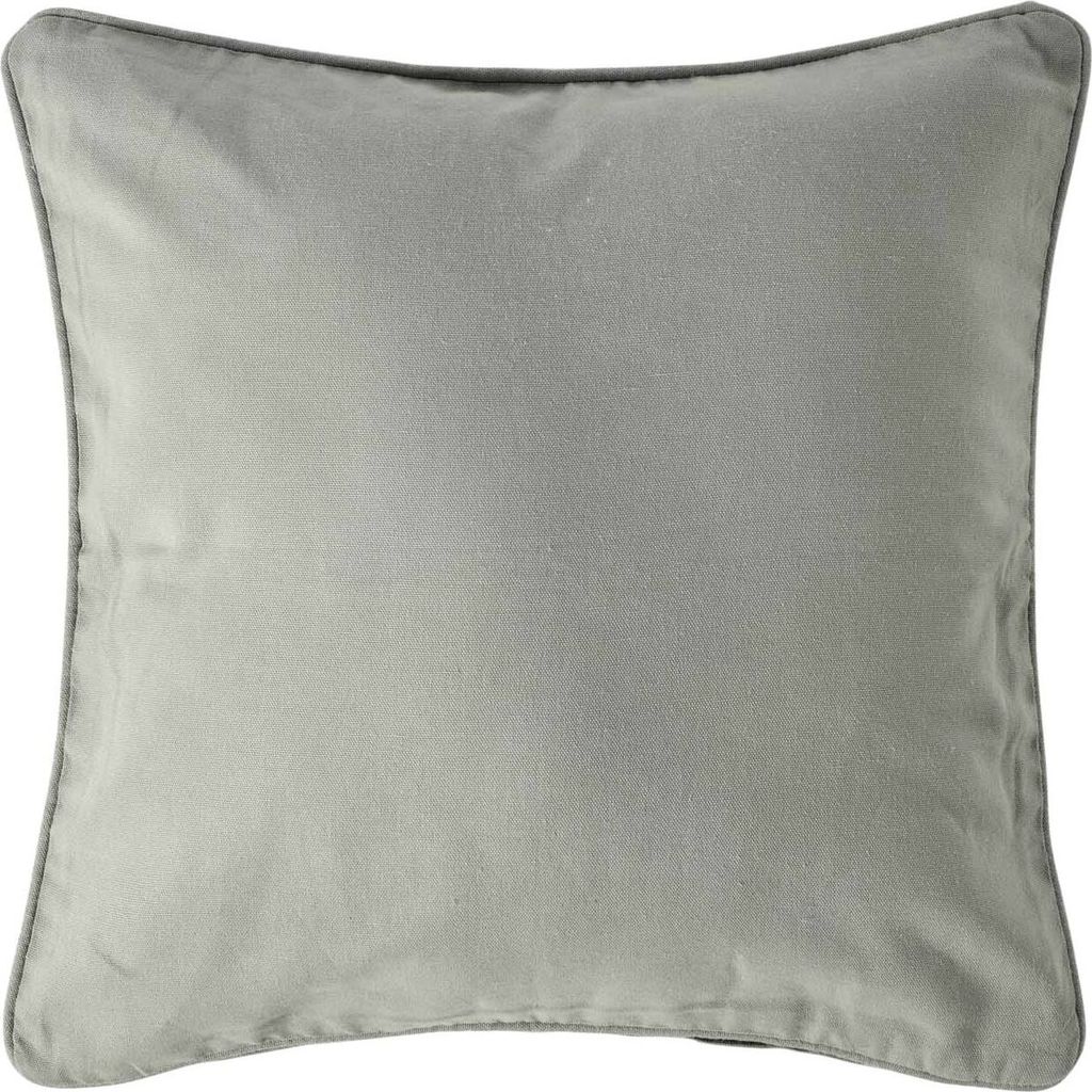 HOMESCAPES Grauer Kissenbezug aus Baumwolle, 30 x 30 cm Produktbild 
