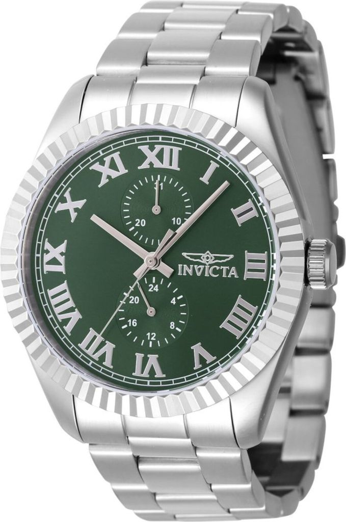 Invicta Specialty 47422 Herrenarmbanduhr - Quartz Movement - Edelstahl mit grünem Zifferblatt - 43 mm