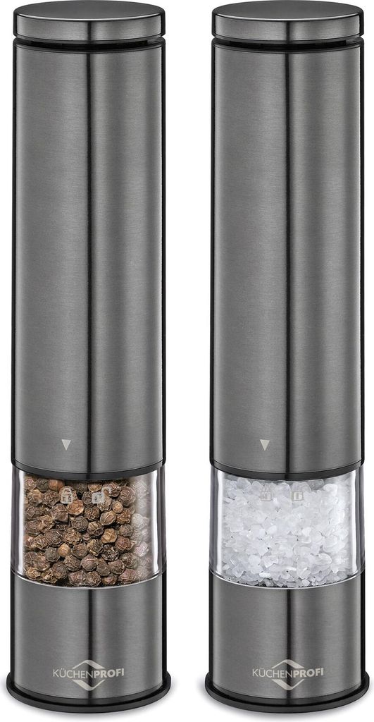 KÜCHENPROFI Elektrische Pfeffer/-Salzmühle 2er-Set BOSTON Produktbild 