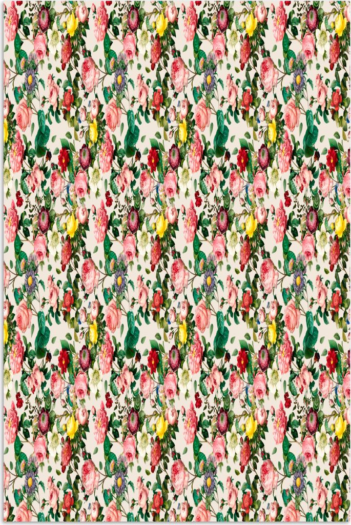 MuchoWow Poster Blumen - Rosen - Farben - Muster 40x60 cm - Plakate für die Wand - Poster Babyzimmer