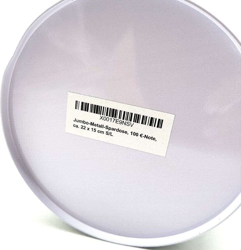 Riesige XXL Metall-Spardose - 22x15 Cm - Extra Großes Sparschwein Für Euro-Münzen, Einfach Mit Dosenöffner Zu öffnen