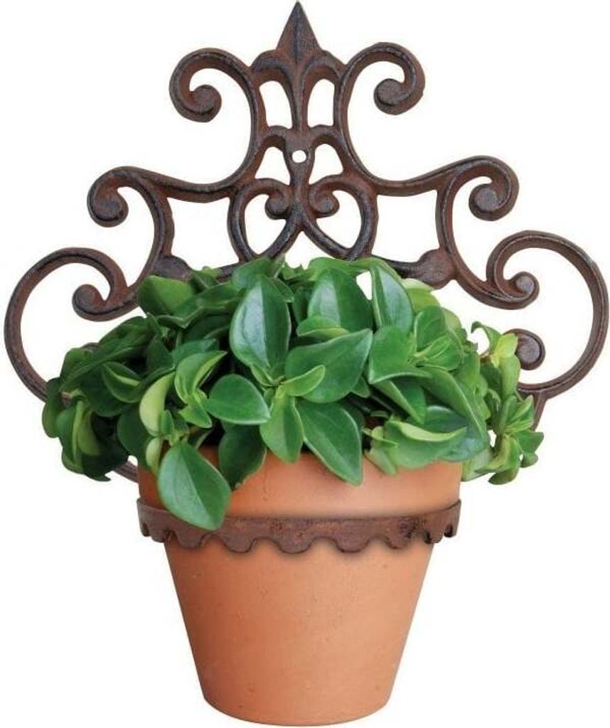 HOMESCAPES Blumentopfhalter - Gusseisen