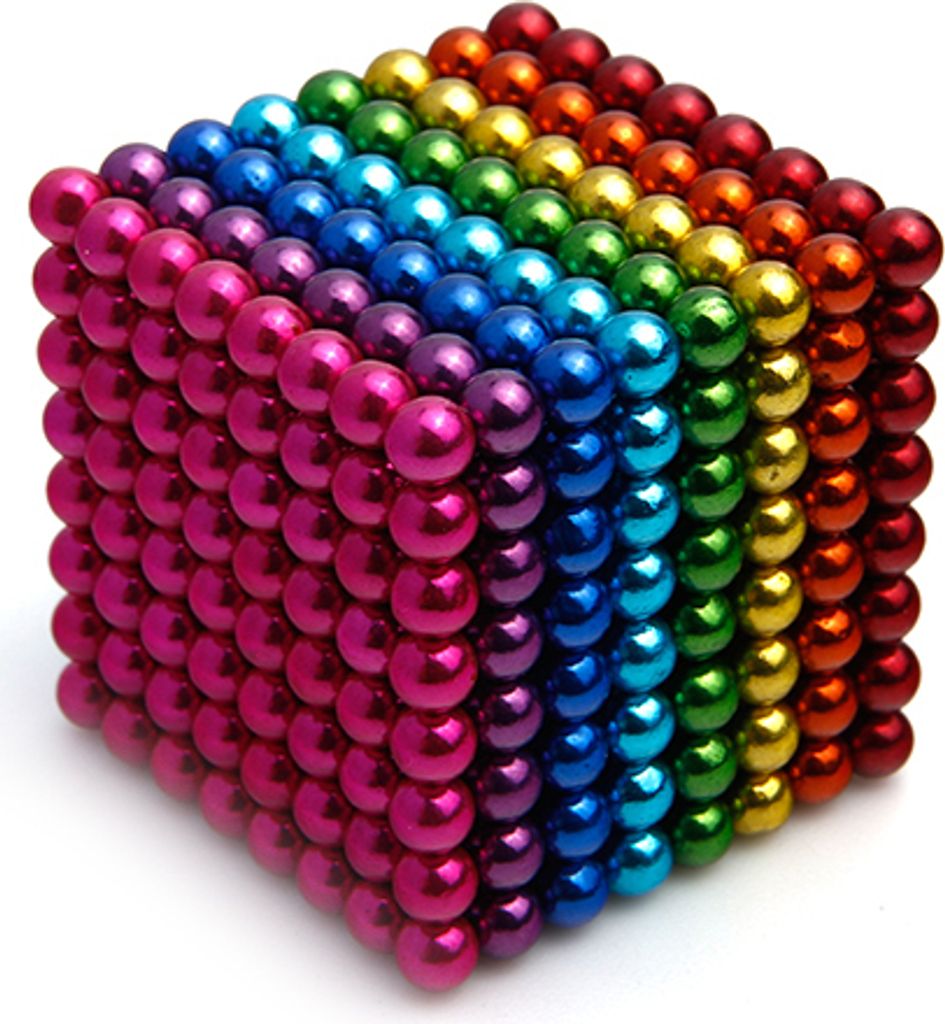 512 Stück Neodym Kugeln-Magnet 5 mm Ø Regenbogen - Puzzle Produktbild 1
