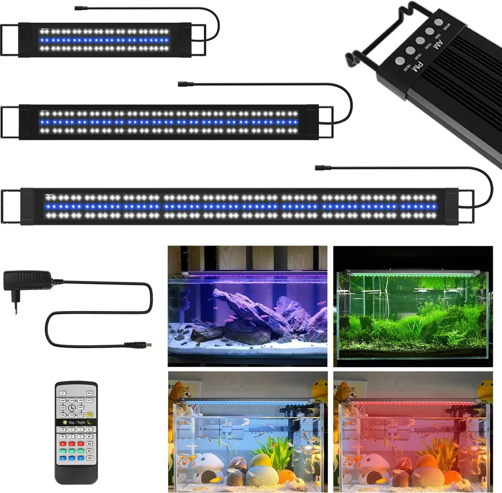 Éclairage LED Aquarium Extensible 55cm à 80cm Jayseuw à Spectre Complet - 9