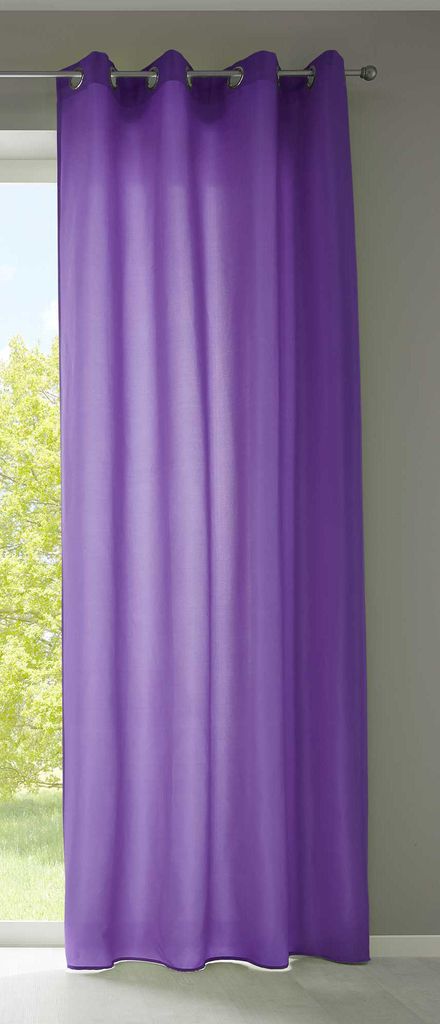 1er Set Vorhänge Schal Ösen »Berlin« HxB 245x140 cm Lila Produktbild 