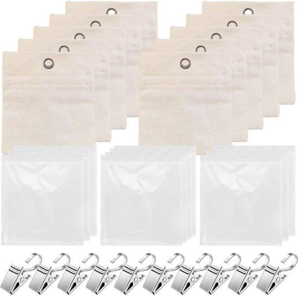 Wasserfeste PVC-Gewichte für Außengardinen, 10 Stück, metallene Klammern