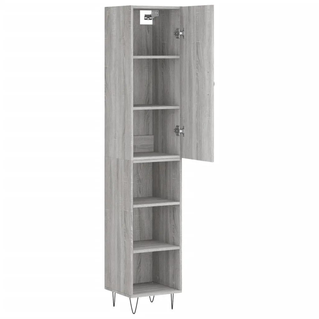 Maison Exclusive Credenza Grigio Sonoma 34.5x34x180 cm - Design Moderno - 4