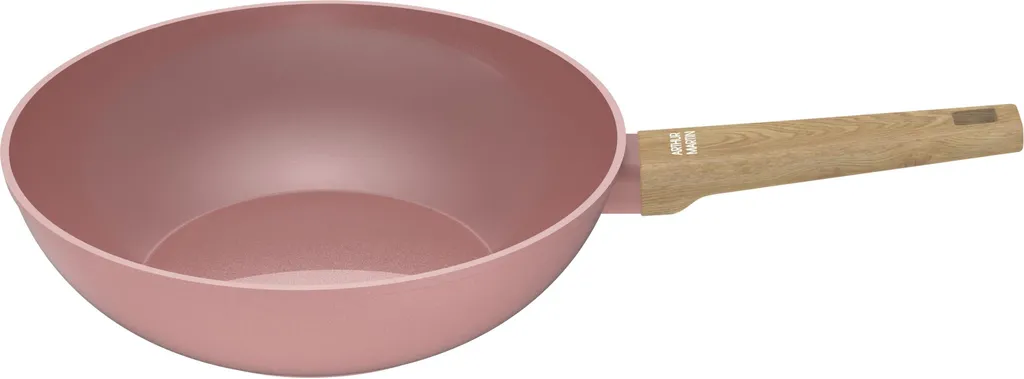 Wok Rosa Induzione Arthur Martin 28cm - Vetroceramica Antiaderente