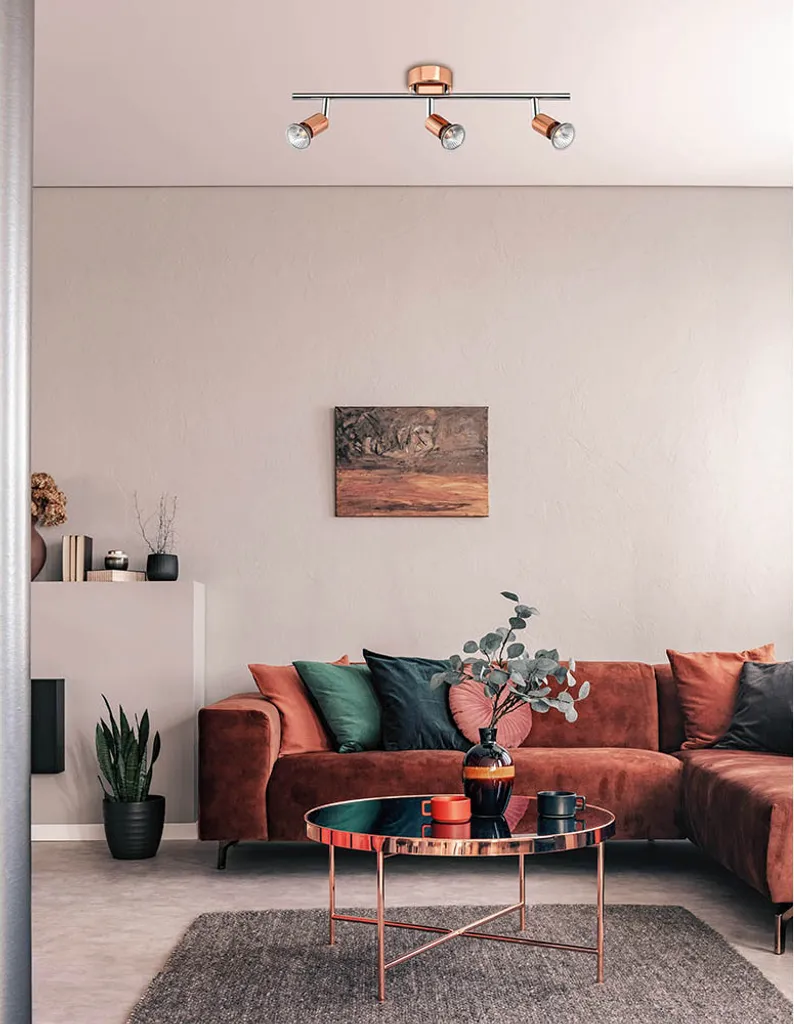Plafonnier Blanc 3 x 50W Nova Luce Base en Métal Blanc pour Intérieur