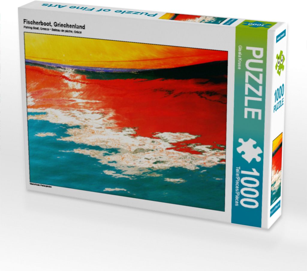 CALVENDO Puzzle Fischerboot, Griechenland 1000 Teile Puzzle quer | 1000 Teile Lege-Größe 64x48cm Foto-Puzzle für glückliche Stunden
