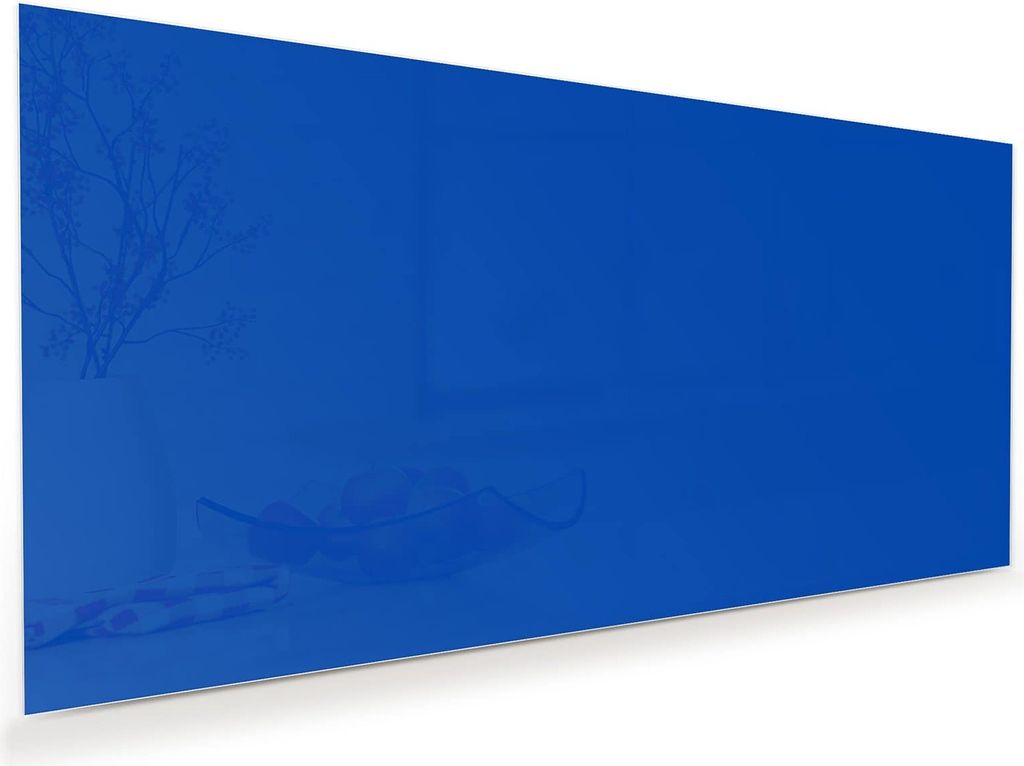 Glasbild 80x40cm in XXL für Wohnzimmer, Schlafzimmer Motiv Dunkelblauer Hintergrund II