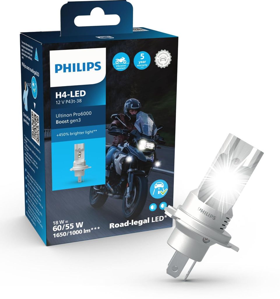 Philips Ultinon Pro6000 Boost 11342U60B3X1 Motorradlampen, Produktbild 