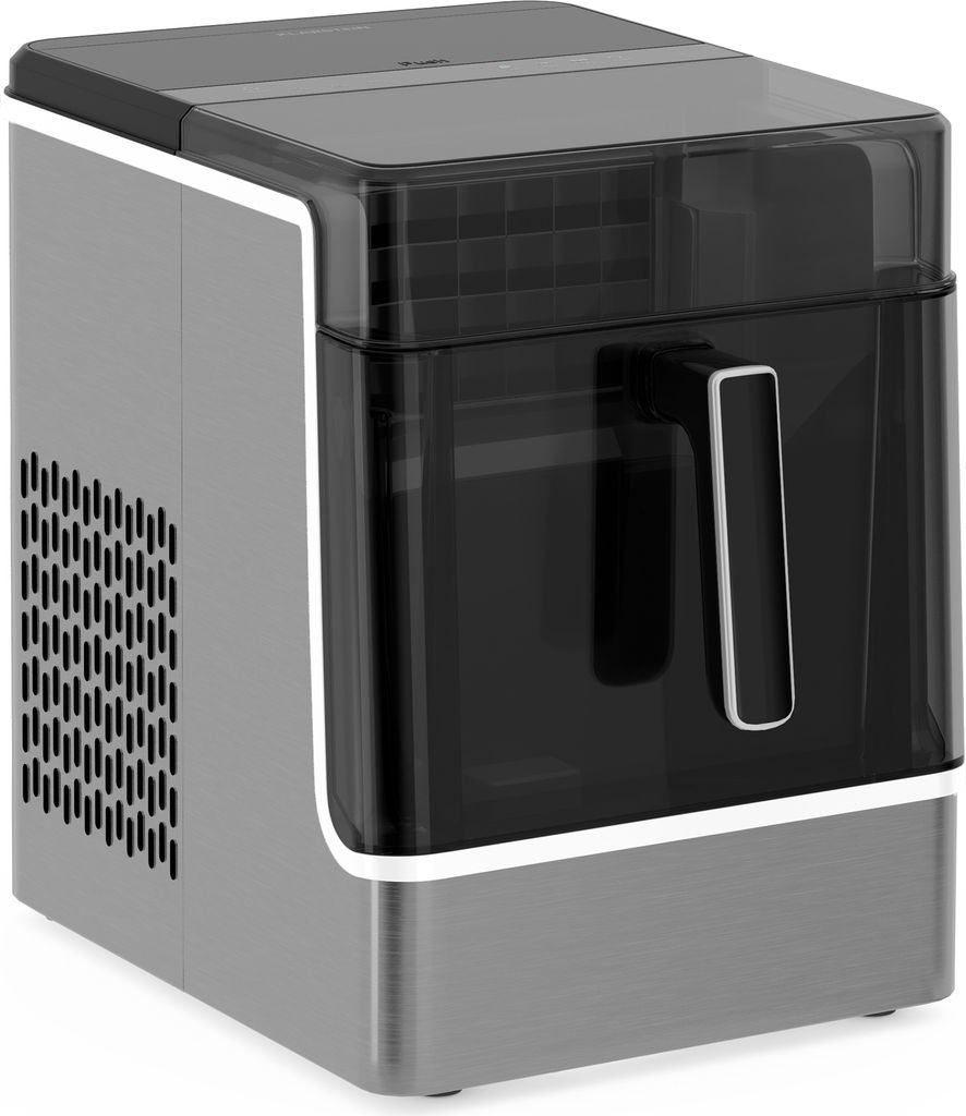 Klarstein Eiswürfelmaschine - 23 kg/24 h, 32 Eiswürfel/Zyklus, Automatische Reinigung, 2 kg Wassertank, Edelstahl, Intuitive Steuerung, Ideal Fü...
