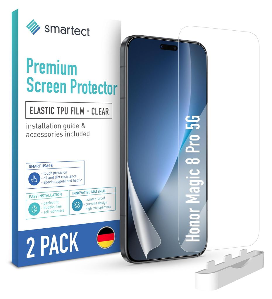 2x TPU Schutzfolie Klar für Honor Magic 8 Pro 5G Produktbild 