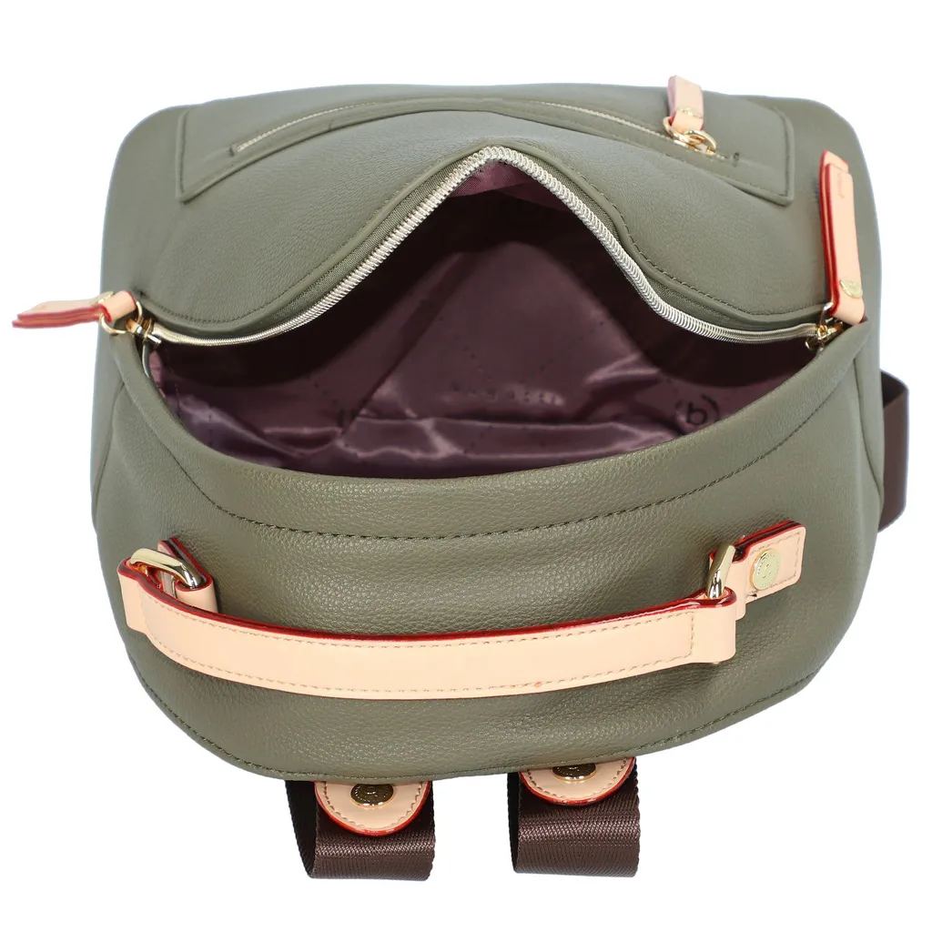 Sac à Dos Bugatti Ella Vert Olive - Idéal pour Travail et Sorties - 15