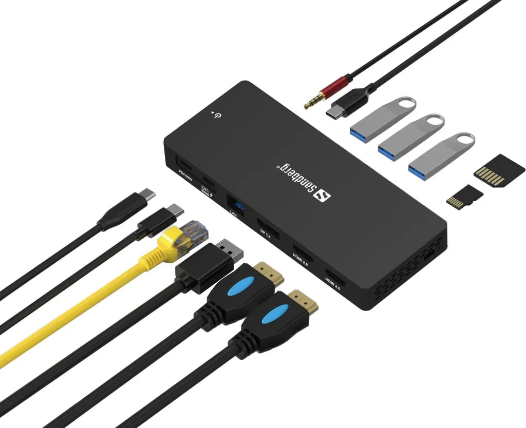 Manque de ports ? Sandberg USB-C 13in1 DockingStation Pro Solution 4K - 2