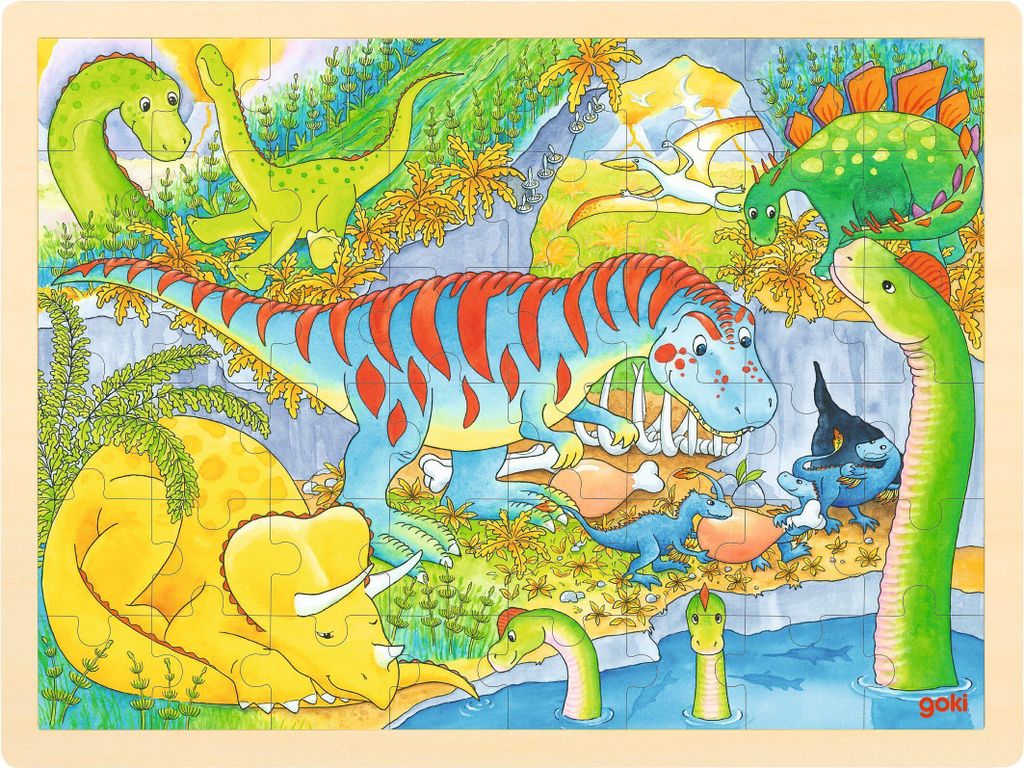 Goki Einlegepuzzle 48T Dinosaurier