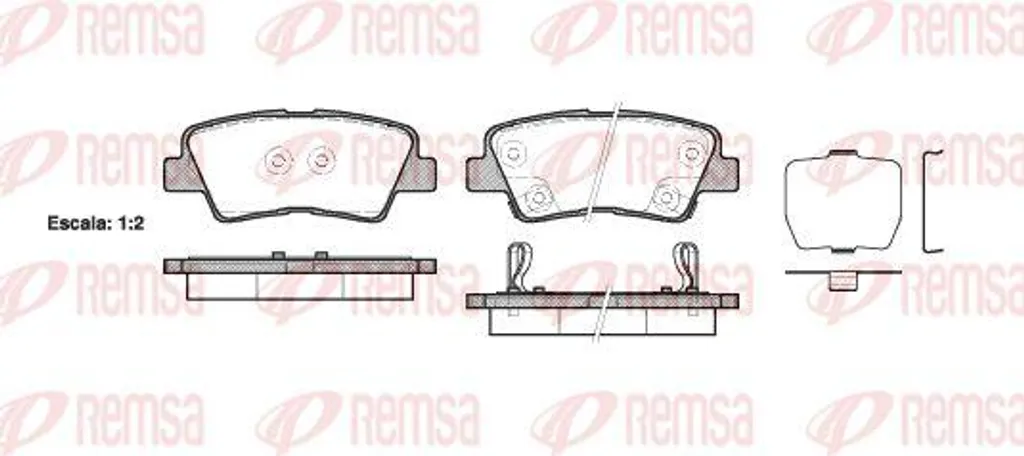 Plaquettes de frein sans bruit REMSA 1362.02 pour corriger le freinage