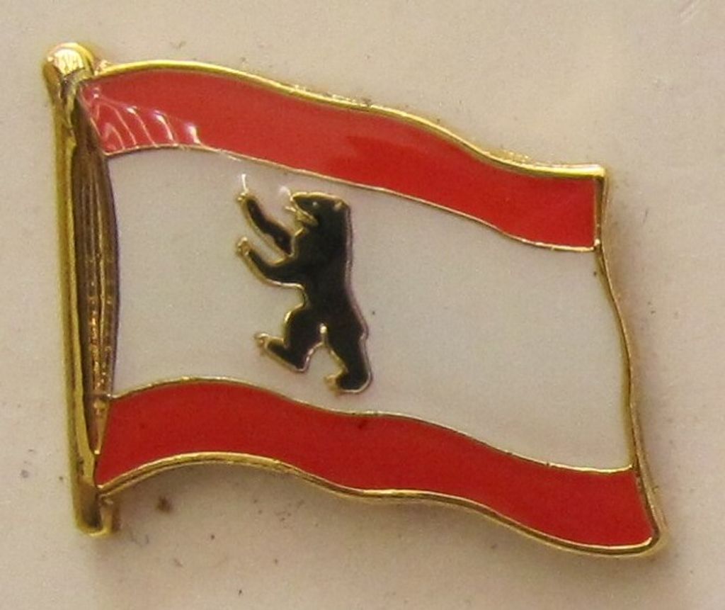 Pin Anstecker Flagge Fahne Berlin Bär Stadtflagge Flaggenpin Button Badge Flaggen Clip Anstecknadel