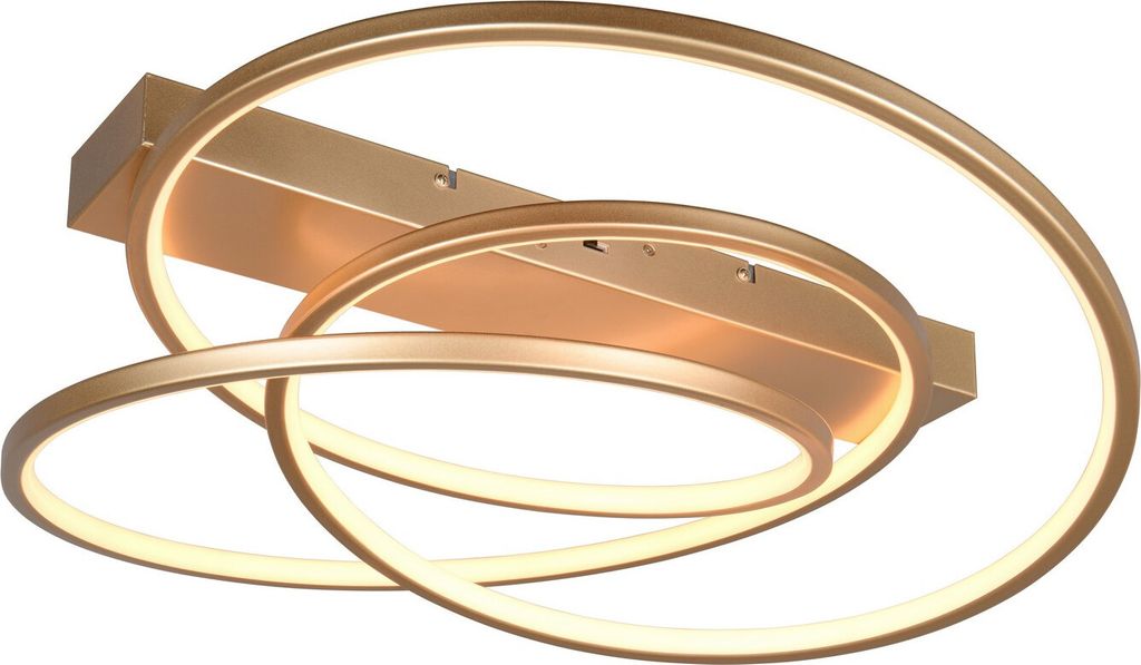 TRIO 649110179 DARVIN Deckenleuchte SMD LED 34W/4500lm 2300+3000+4000K Gold, Dimmerschalter