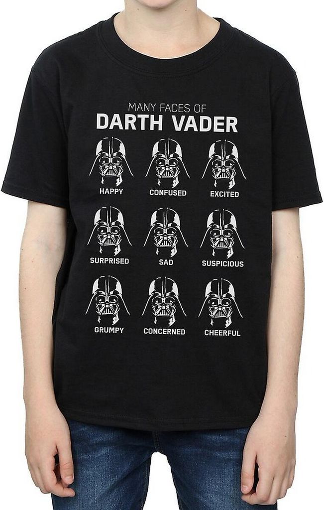 Star Wars - "Many Faces Of Darth Vader" T-Shirt für Jungen BI1041 (128) (Schwarz)