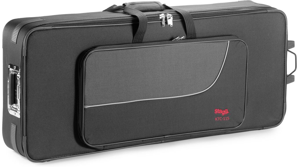 Stagg KTC-115 Leichter Keyboardkoffer 10mm mit Rollen und Griff (11...