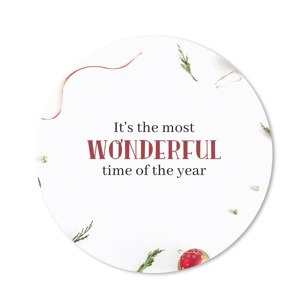 MuchoWow Mauspad Mousepad Weihnachten - Winter - Zitat 30x30 cm - Mousepads - Maus Mat - Pad - Mausunterlage - Tischunterlage - Schreibtischmatten