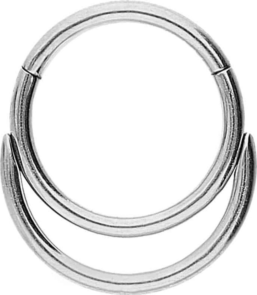 Ohrpiercing, Nasenpiercing, Septum Piercing Chirurgenstahl Segmentring Clicker DOPPELRING