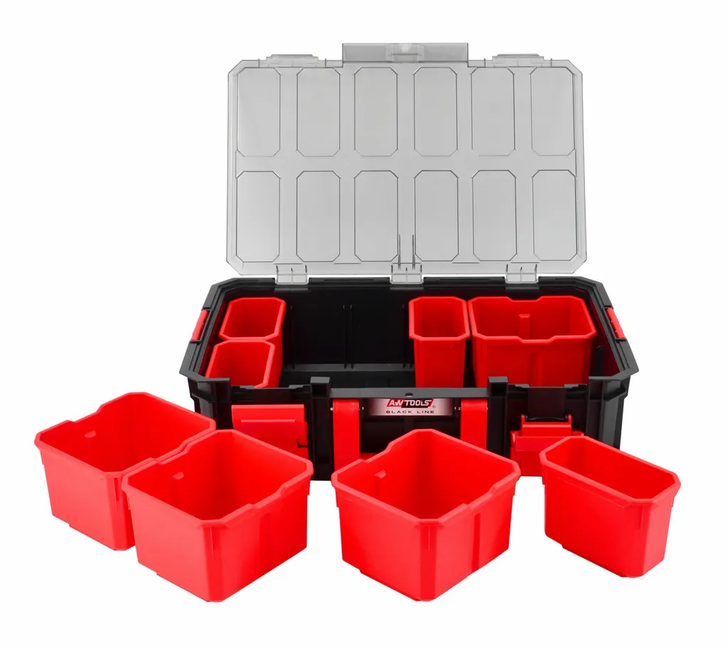 Awtools Box Organizer Modular avec Gobelets Amovibles 517x331x134mm
