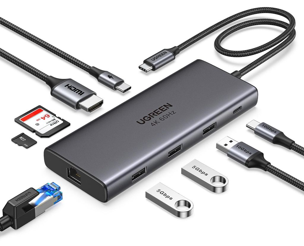 UGREEN Revodok Pro 109 USB C Hub 10Gbps Docking Station Produktbild 