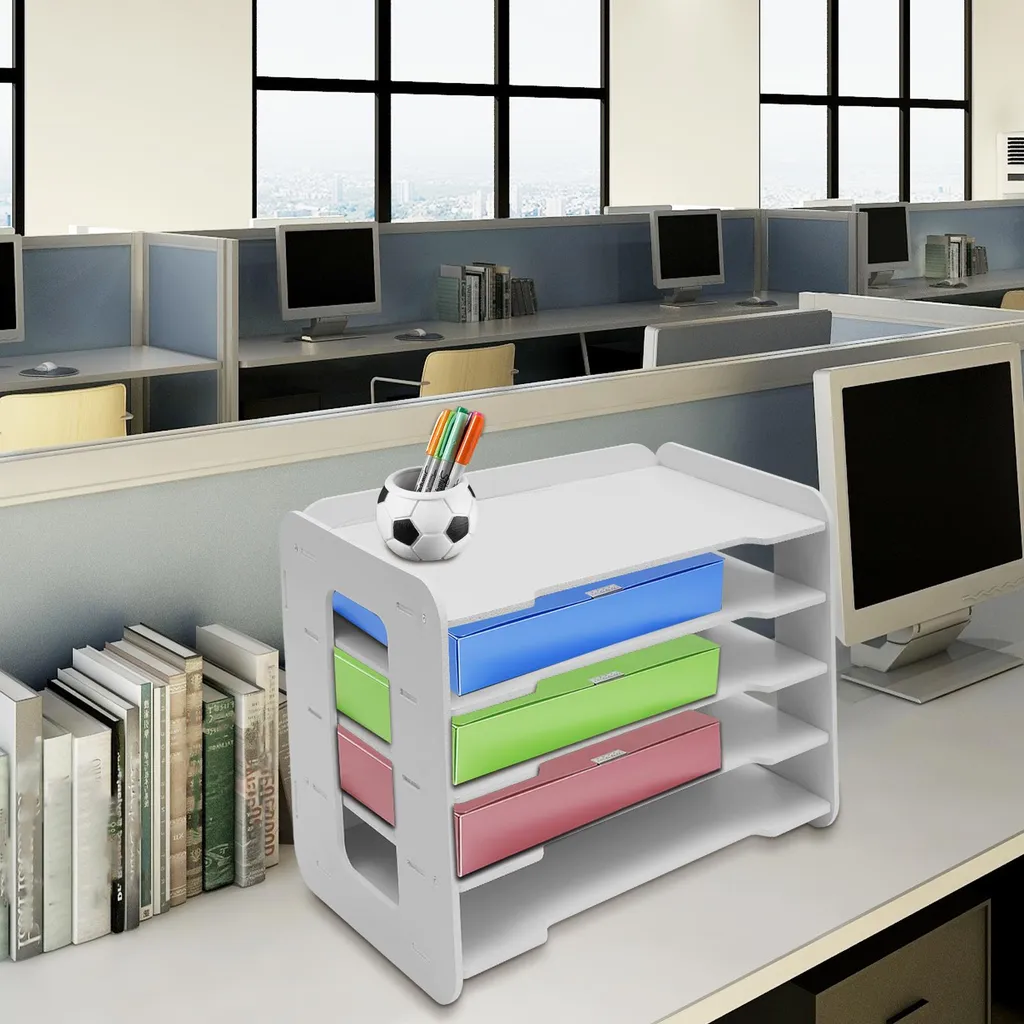 Trieur de lettres blanc design avec compartiments de rangement sécurisés