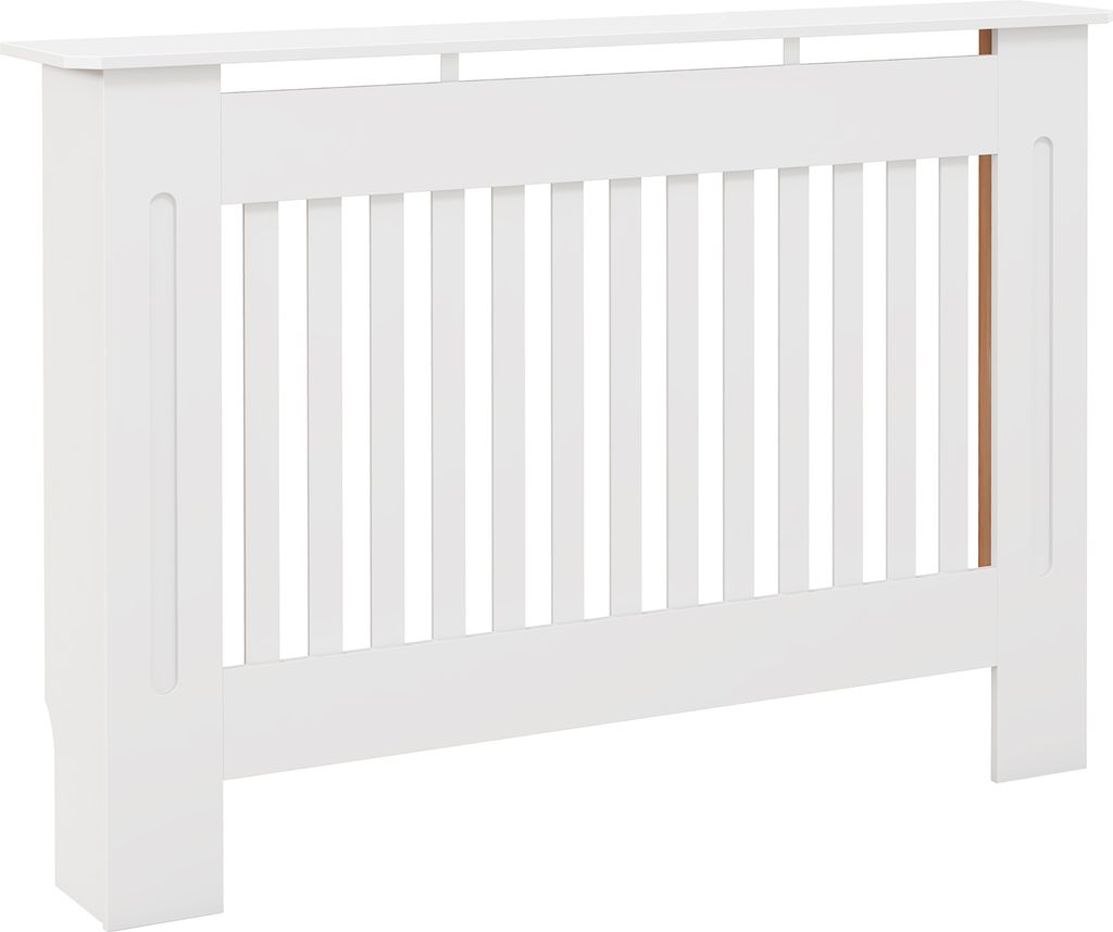 HOMCOM Heizkörperabdeckung, Heizkörperabdeckung für Heizkörper, modernes Design, MDF, 112 x 19 x 81 cm, weiß