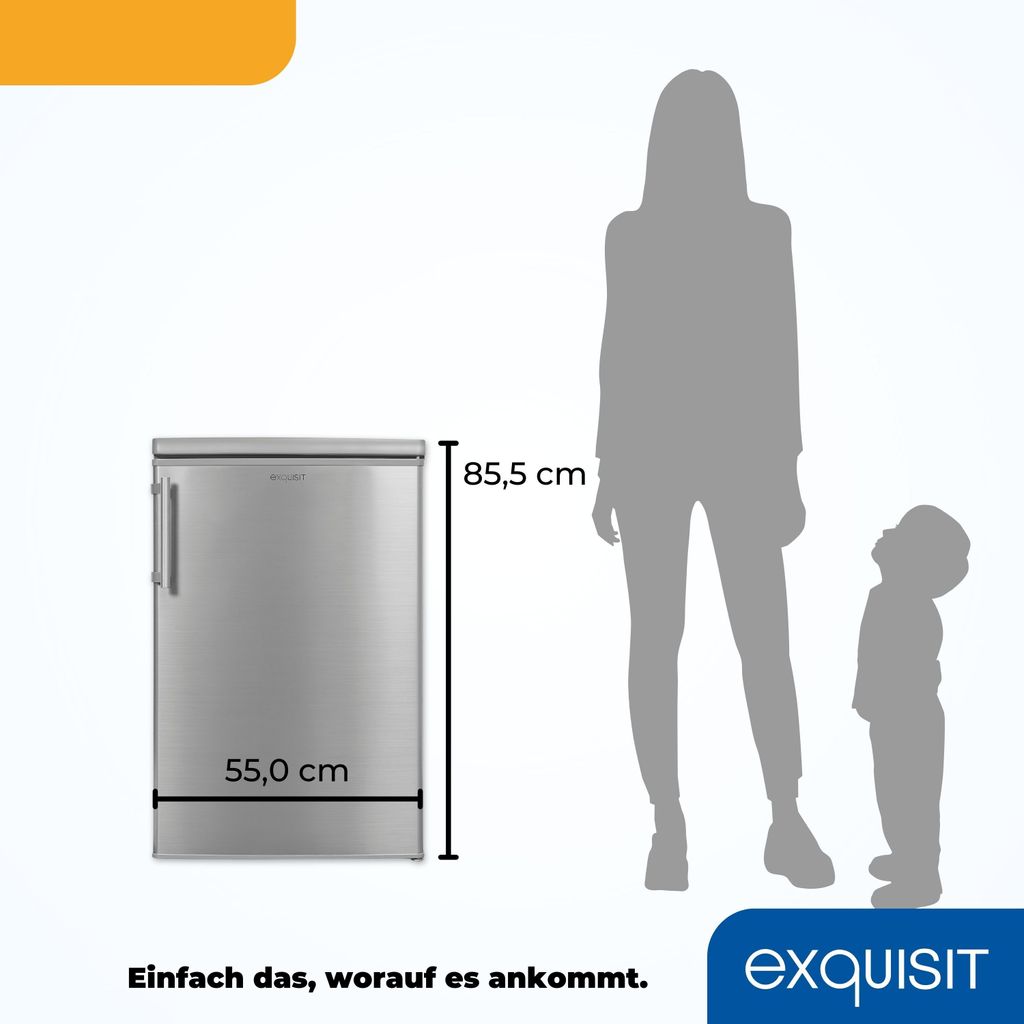 Exquisit Vollraumkühlschrank KS16-V-H-040E inoxlook | Produktbild 7