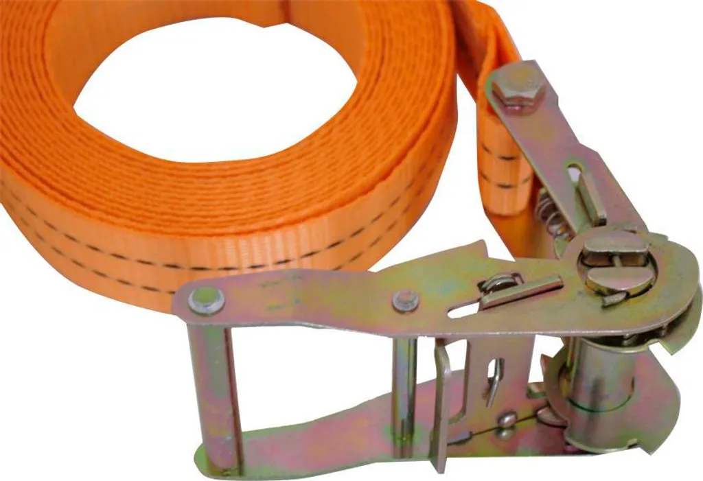Cinghia a cricchetto con gancio, confezione da 2 - Cinghia logistica da 3 m di lunghezza e 25 mm di larghezza con fibbia, cinghia di carico per attrezzature mobili, motociclette