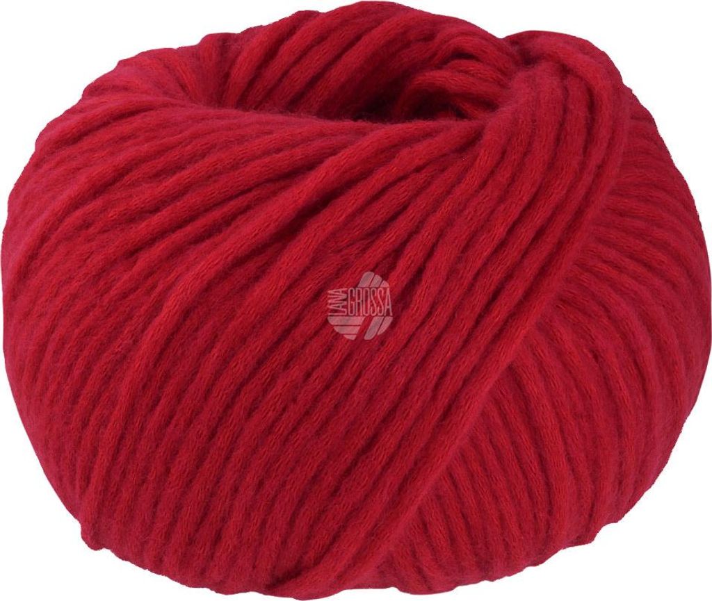 Lana Grossa WINTER SOFTNESS (Nera) 50 g zartes Baumwollschlauchgarn, voluminös gefüllt 70 m Farbe 012 - Rot