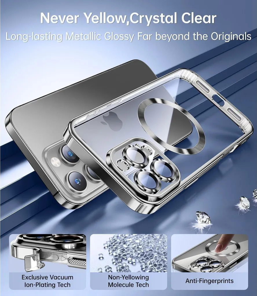 Cover MagSafe Nera iPhone 16 Pro Max + Pellicole | Stile e Sicurezza - 4