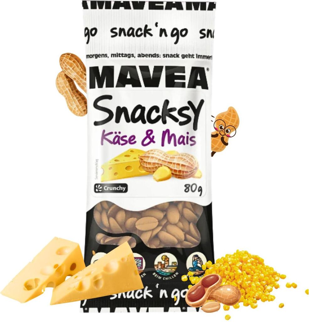 MAVEA Erdnüsse Mais Käse Mix 80g