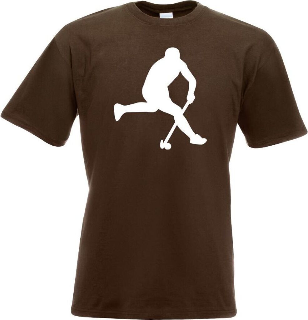 Kiwistar - T-Shirt - Chocolate - Hockey Ball Sportler Figur Motiv Bedruckt Funshirt Design Print - mit Motiv Bedruckt - Funshirt Design - Sport - F...