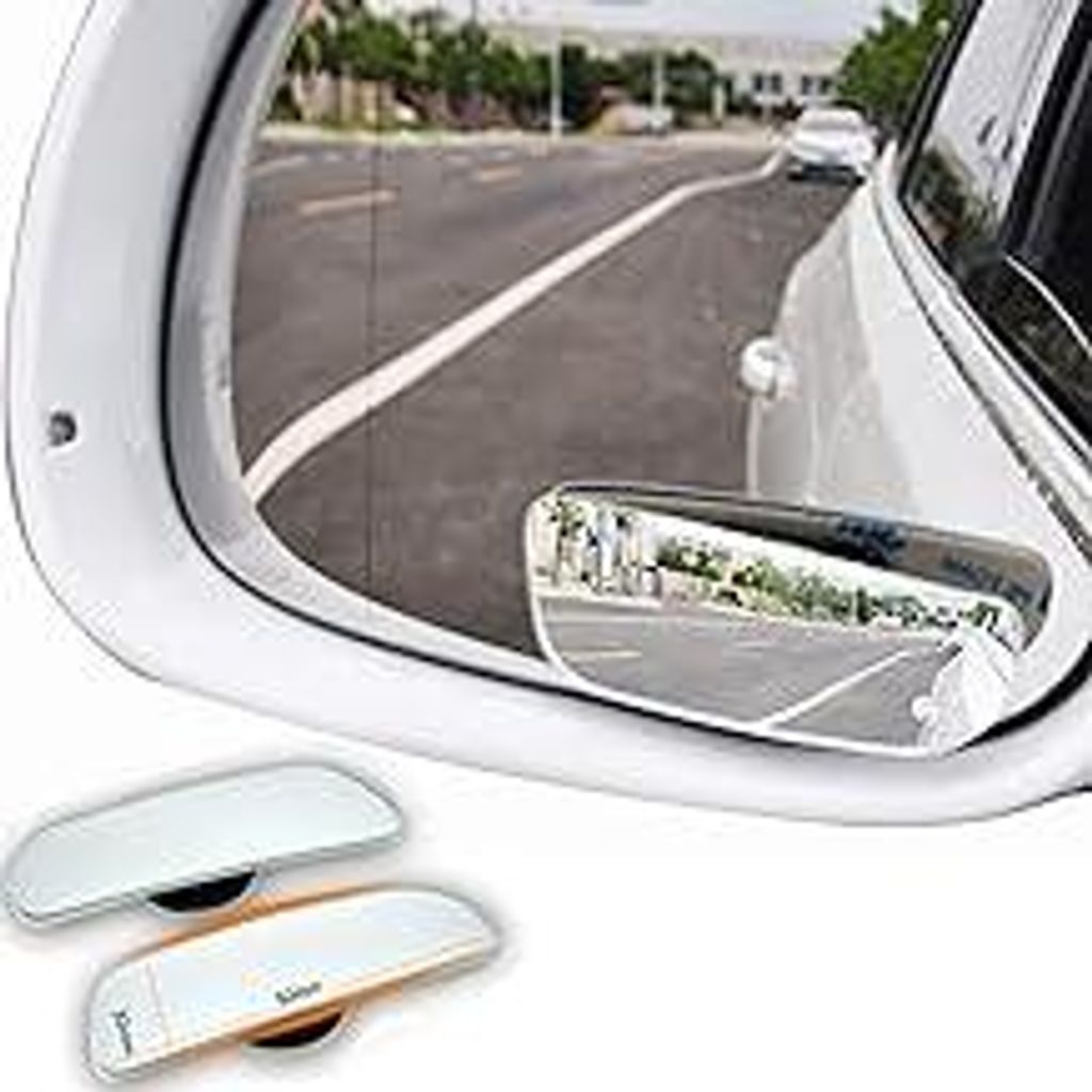 Echtglas Toterwinkelspiegel auto, Blindspiegel Seitenspiegel 360° Weitwinkel Einstellbare, 2 Stück Hochwertig