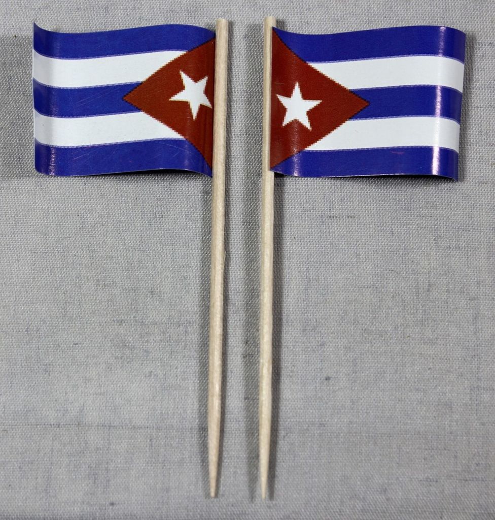 Party-Picker Flagge Kuba Papierfähnchen in Spitzenqualität Produktbild 