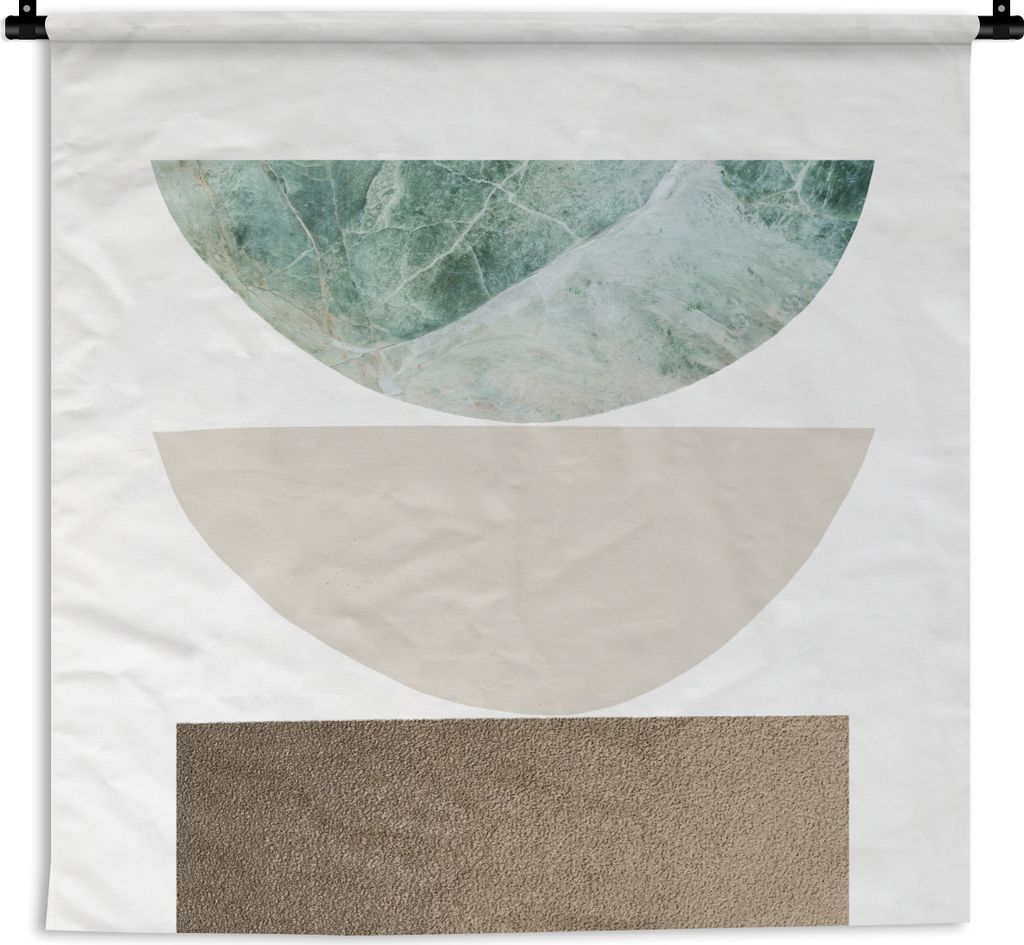 MuchoWow Wandteppich Wandbehang Geometrische Formen - Minimalismus - Pastell 60x60 cm Tapisserie Dekoration Wandtuch - Dekorationen - Wand Decke