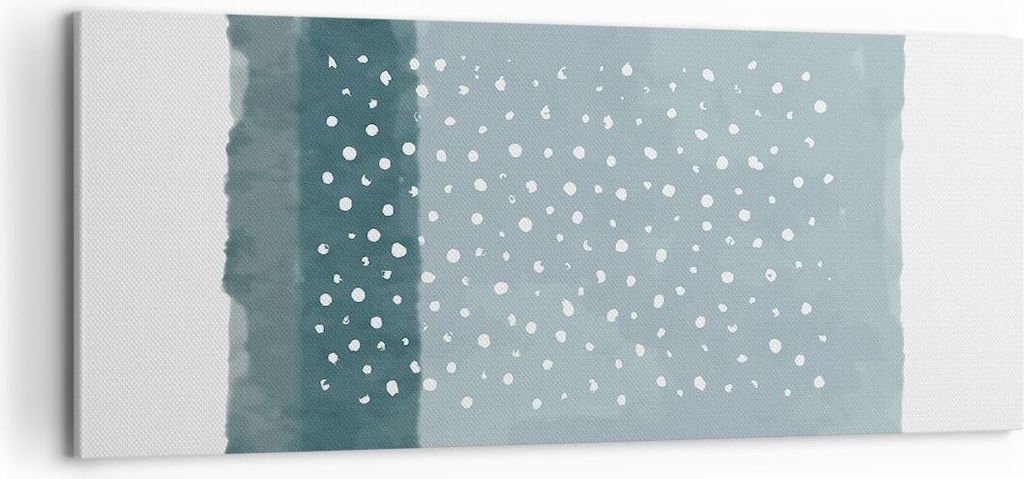 Bild auf Leinwand - Leinwandbild - Einteilig - Aquarell Modern Blau - 100x40cm - Wand Bild - Wanddeko - Wandbilder - Leinwanddruck - Bilder - Wandd...