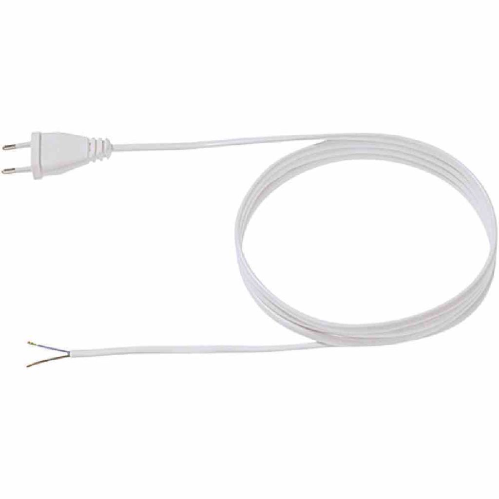 BACHMANN Zuleitung 2x0,75 2m schwarz, H03VVH2-F Eurostecker unverpackt