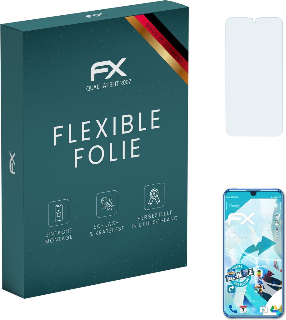 atFoliX FX-ActiFleX 3x Schutzfolie kompatibel mit Oukitel K9 Folie