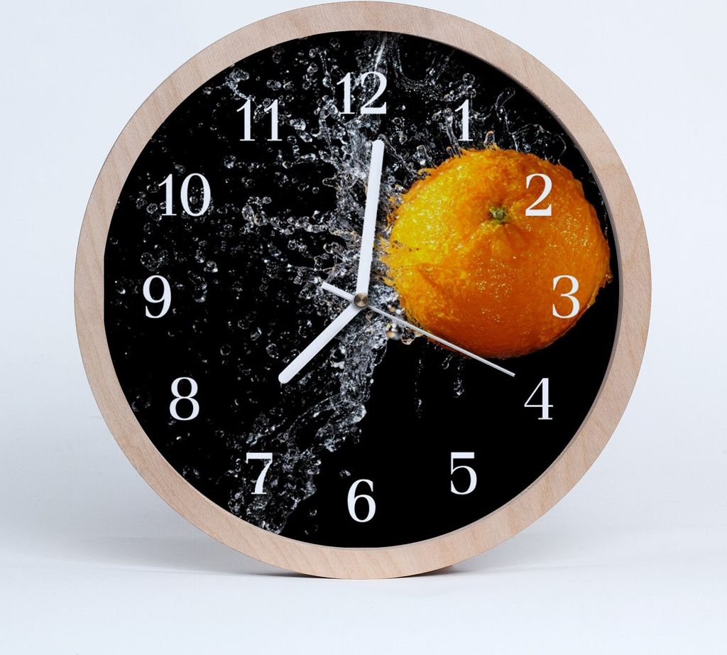 Holzuhr 30fi cm wanduhr - orange orange