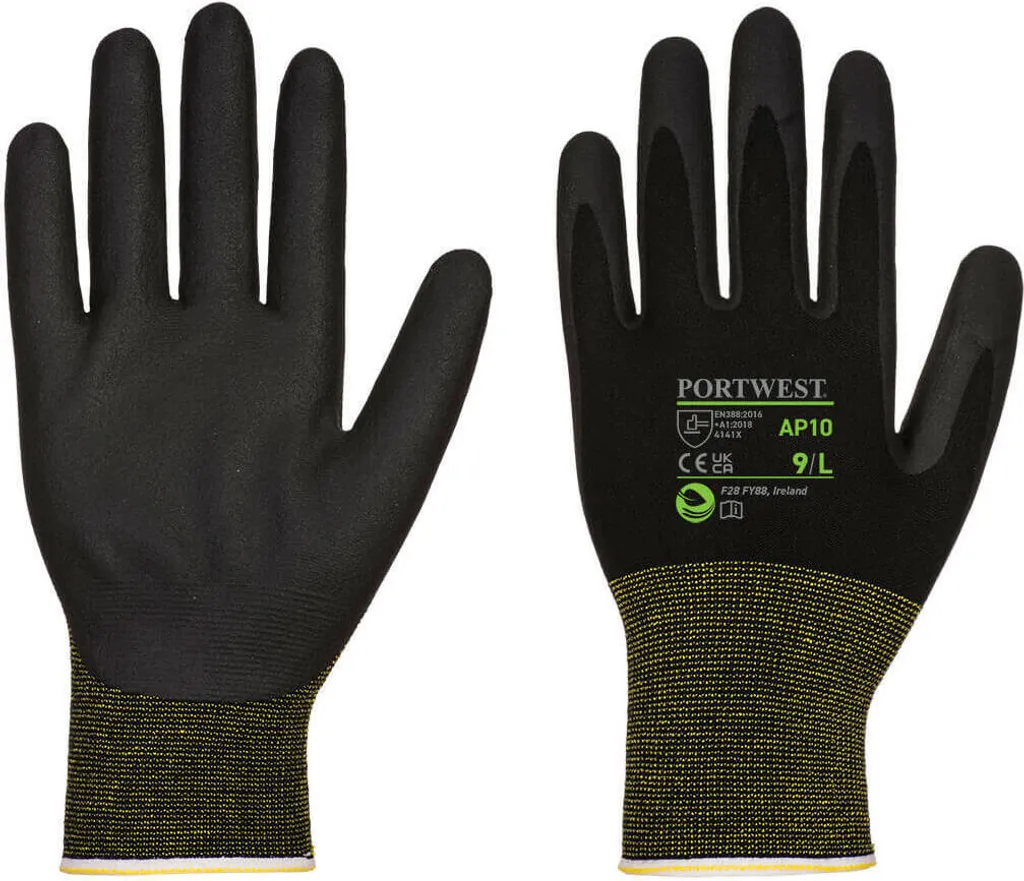 Portwest AP10 NPR15 Gants en Mousse de Nitrile et Bambou Pack de 12 S