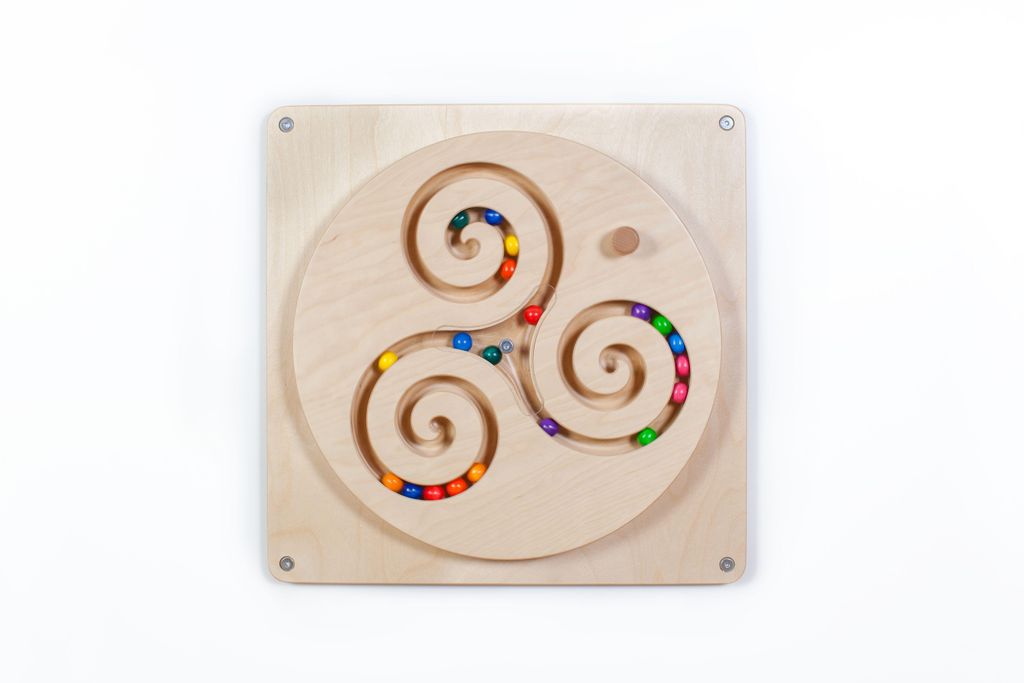 Holzspielzeug Wandspiel Kugelwirbel BxHxT 48,5x48,5x8cm NEU