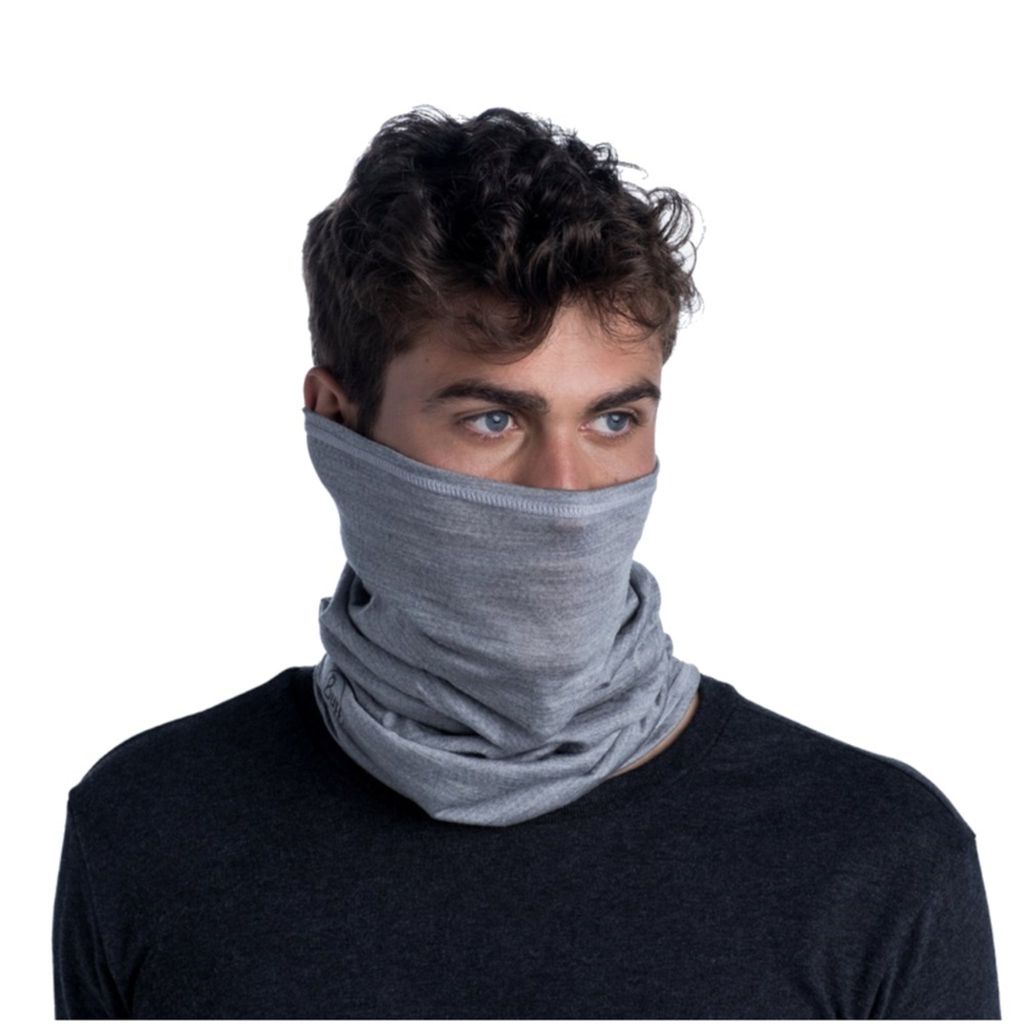 Buff Merino Lightweight Solid Multifunktionstuch, grau, Produktbild 5