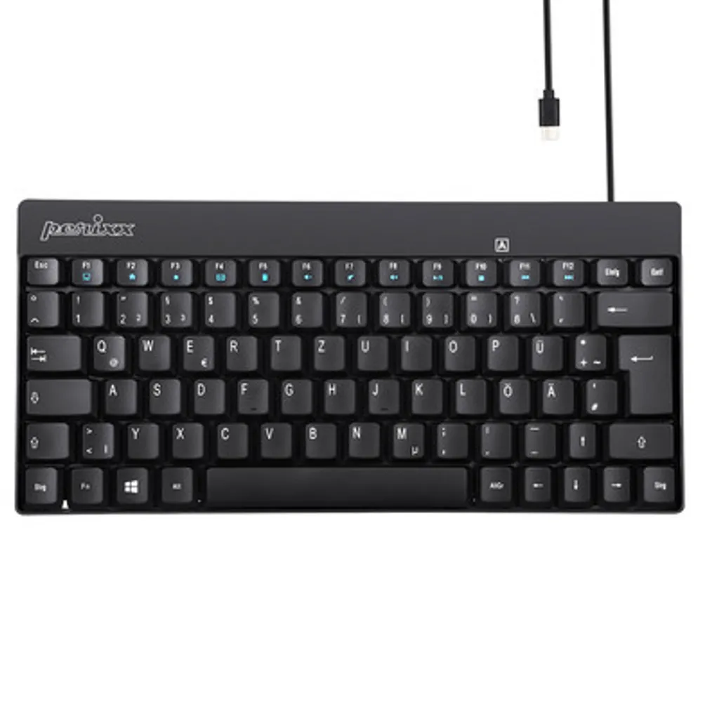 Perixx PERIBOARD-422 FR Mini clavier filaire USB-C noir ultra-compact