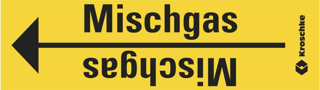 Dreifke Rohrleitungsband Mischgas, praxisbewährt, ab Ø 10mm, gelb/schwarz, 33m/Rolle